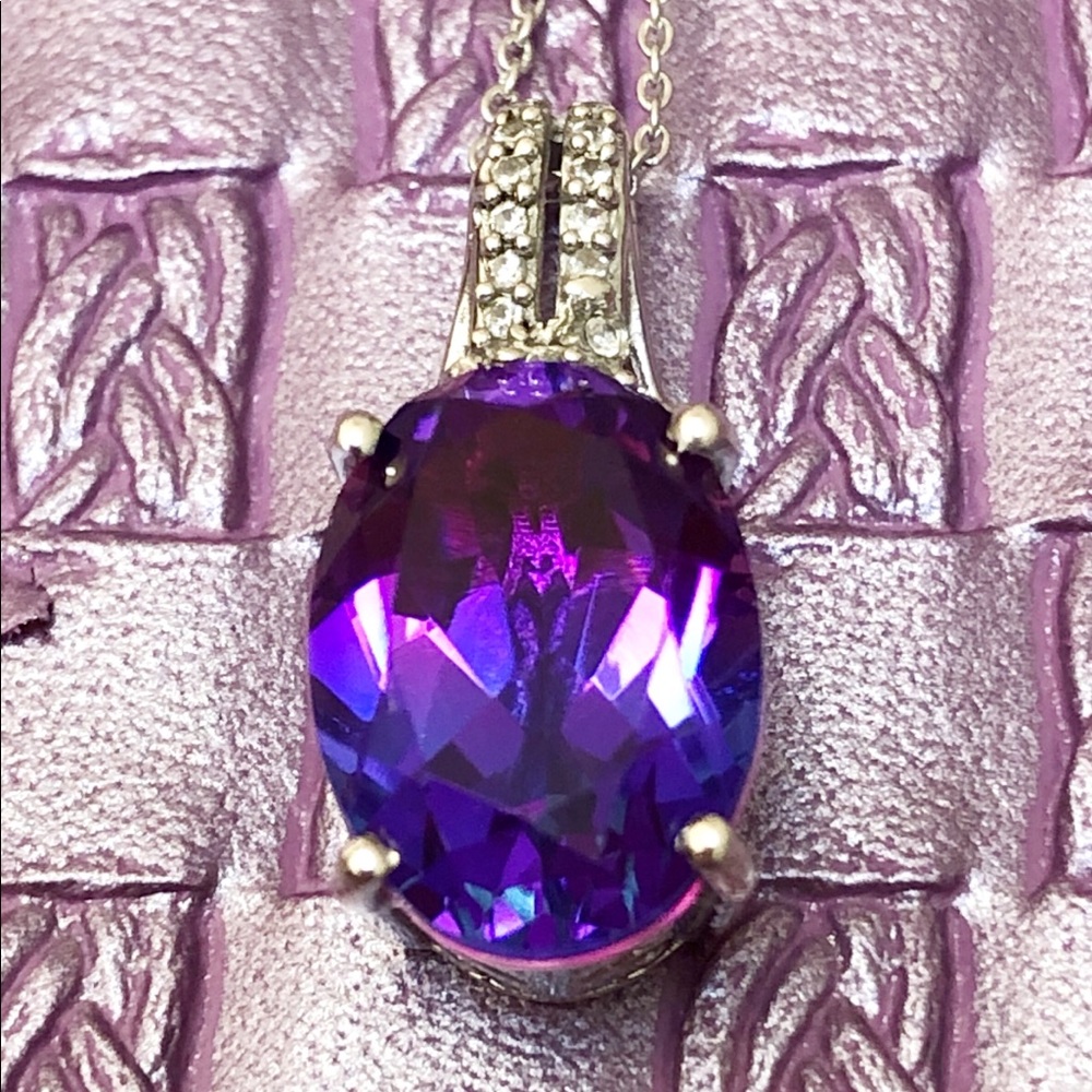 Midnight Orchid Quartz Pendant